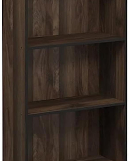 FURINNO Basic 3-Tier Bookcase Storage Shelves, Columbia Walnut - LeafyLoom