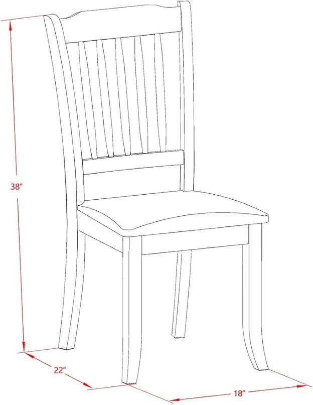 East West Furniture NODA5-LWH-C 5 Piece Kitchen Table & Chairs Set Includes a Rectangle Dining Table with Butterfly Leaf and 4 Linen Fabric Dining Room Chairs, 32x54 Inch, Linen White - LeafyLoom