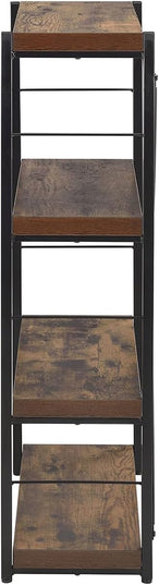 Acme Bob 4 Shelf Wooden Bookcase in Weathered Oak - LeafyLoom