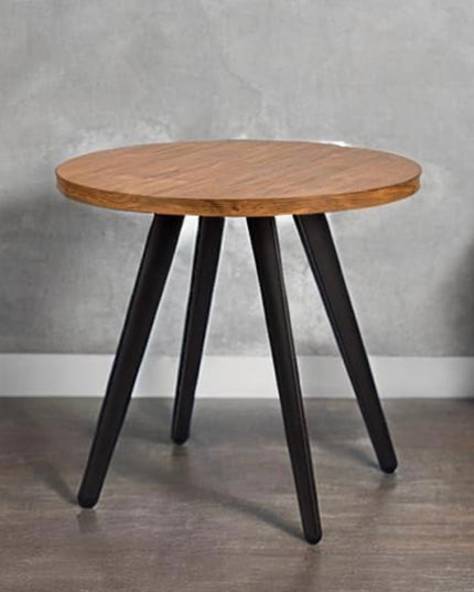 Round Dining Table, Small Dining Table for 2, 31.5" Round Table, Mid-Century Modern Kitchen Table with 1.4" Thickness Wood Grain Tabletop for or Small Space, Dining Room, Kitchen, Brown LeafyLoom
