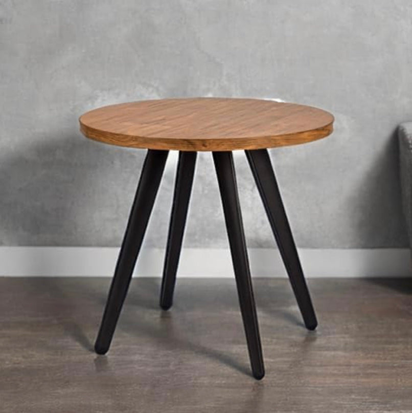 Round Dining Table, Small Dining Table for 2, 31.5" Round Table, Mid-Century Modern Kitchen Table with 1.4" Thickness Wood Grain Tabletop for or Small Space, Dining Room, Kitchen, Brown LeafyLoom