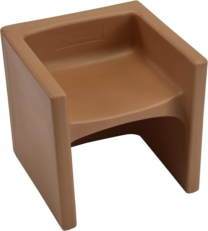 Children's Factory 3-in-1 Cube Chair for Kids, Flexible Seating Classroom Furniture, 1-Pack, Almond - LeafyLoom
