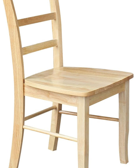International Concepts Pair of Madrid LadderBack Chairs, Natural - LeafyLoom