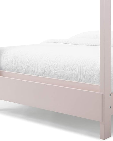 Delta Children Poppy House Wood Twin Bed, Platform Bed - No Box Spring Needed, Blush Pink - LeafyLoom
