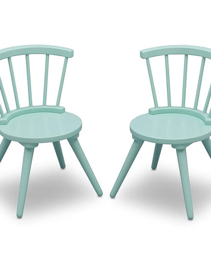 Delta Children Windsor 2 Chair, 3 Piece Set, Aqua - LeafyLoom