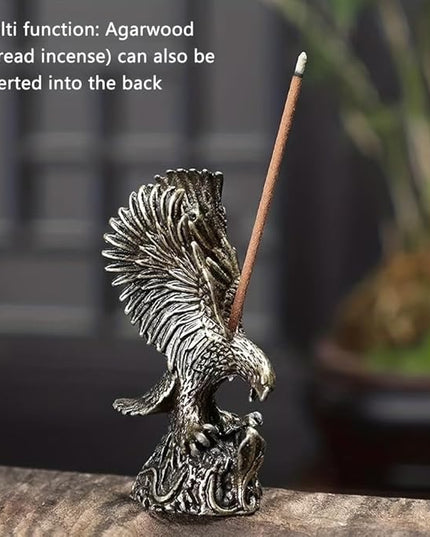 Vintage Solid Brass Eagle Figurine - Majestic Desk Decor for Collectors - Perfect Home or Office Accent(Eagle) - LeafyLoom