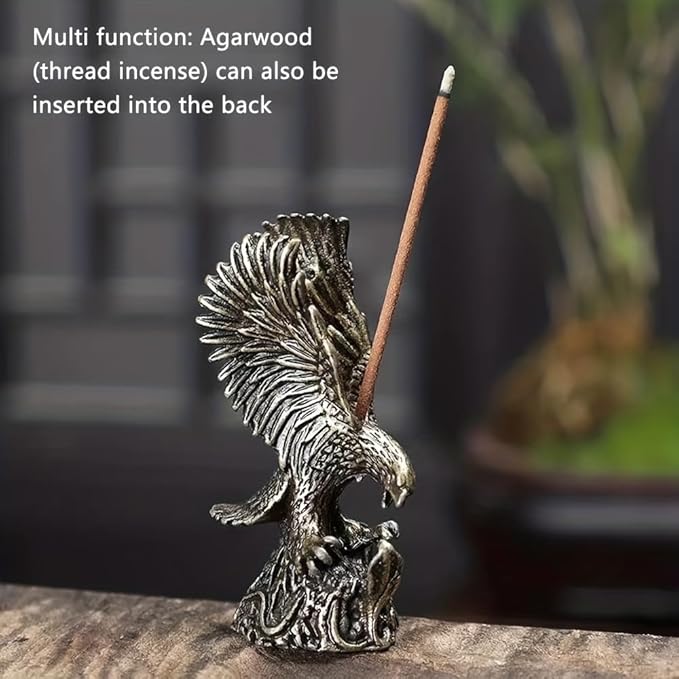 Vintage Solid Brass Eagle Figurine - Majestic Desk Decor for Collectors - Perfect Home or Office Accent(Eagle) - LeafyLoom