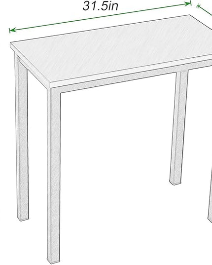 SogesGame Small Computer Desk, 31.5 inches Small Office Desk Computer Table Study Writing Desk Workstation for Home Office, Teak Black - LeafyLoom