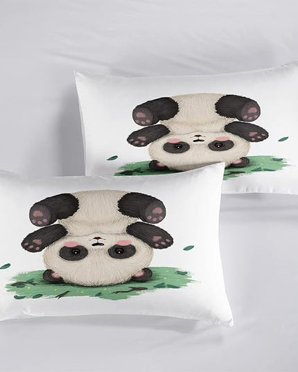 CVHOUSE Panda Bedding Set,Panda Comforter Queen,Cute Panda Comforter Set for Girls Kids Teens,Kawaii Panda Quilt Set with 1 Comforter and 2 Pillow Cases- 3 Piece - LeafyLoom