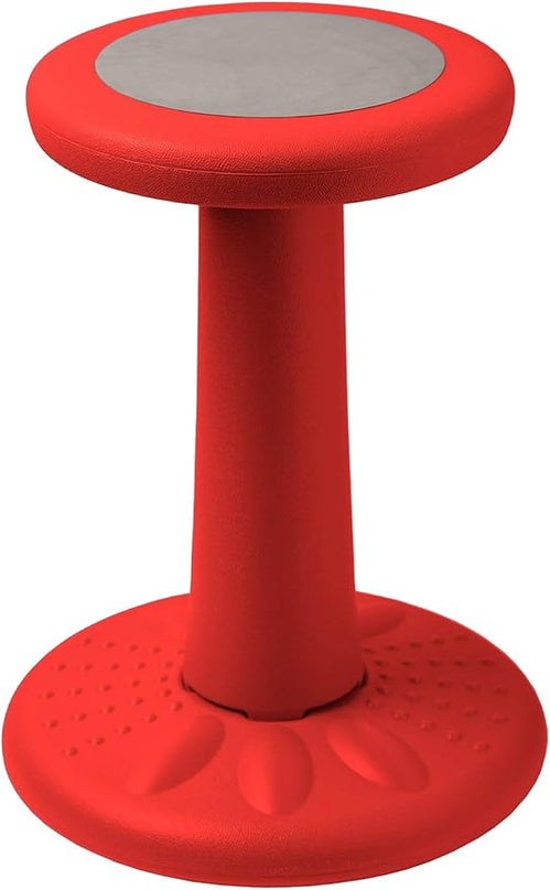 Studico ActiveChairs Kids Wobble Stool, Flexible Elementary Classroom Seating, Improves Focus, Posture and Helps ADHD/ADD, Sensory Chair, Active Fidget Chairs, Pre-Teen 17.75" Chair, Ages 7-12, Red - LeafyLoom