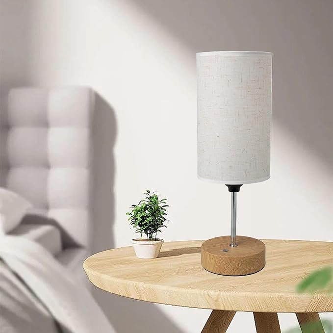 Cordless Lamps Table Lamp Small Light Bedroom Office Desk Battery Operated Rechargeable Dimmable Touch 5000mah Led Portable Outdoor Memory Night Patio Dining Wireless Restaurants Home (Linen) - LeafyLoom