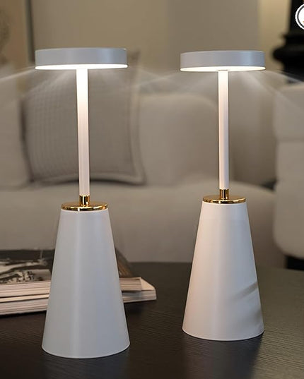 Touch Desk Lamps for Bedroom, Cordless Table Lamps for Nightstand with USB Rechargeable Battery, Dimmable Bedside Lamps Set of 2 & LED Desk Light for Bar Cafe Camping Office Living Room Outdoor - LeafyLoom