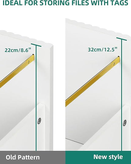 YITAHOME 2 Drawer File Cabinet, Lateral Filing Cabinet for Home Office, White and Gold - LeafyLoom