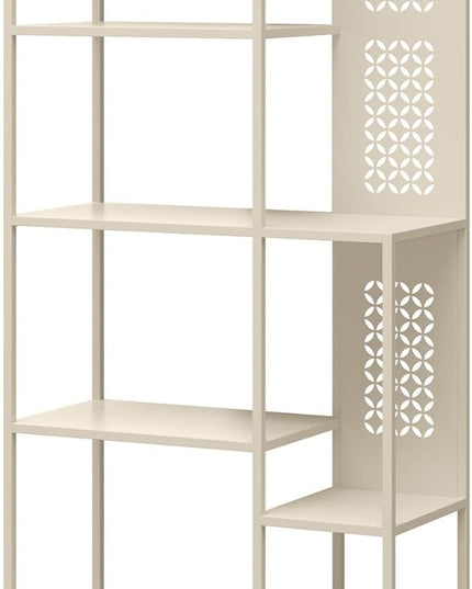 Mr. Kate Annie Metal Bookcase, Parchment - LeafyLoom