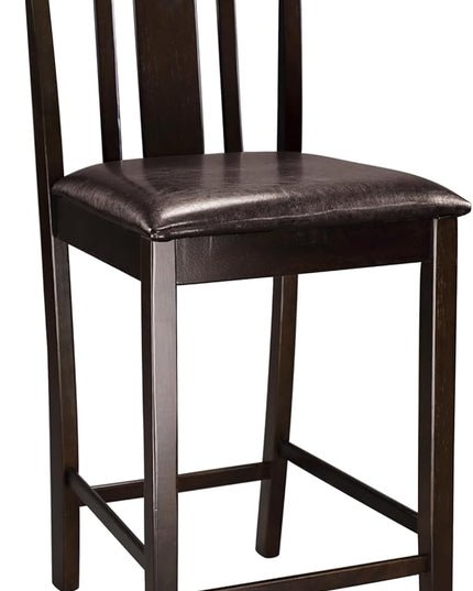 NicBex Dining Table Set for 4 Kitchen & Dining Room Tables 5Pc Counter Height Dining Set Counter Height Table with Shelf and 4 Counter Height Chairs Set, Espresso - LeafyLoom