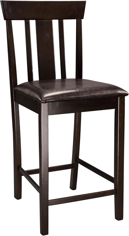 NicBex Dining Table Set for 4 Kitchen & Dining Room Tables 5Pc Counter Height Dining Set Counter Height Table with Shelf and 4 Counter Height Chairs Set, Espresso - LeafyLoom