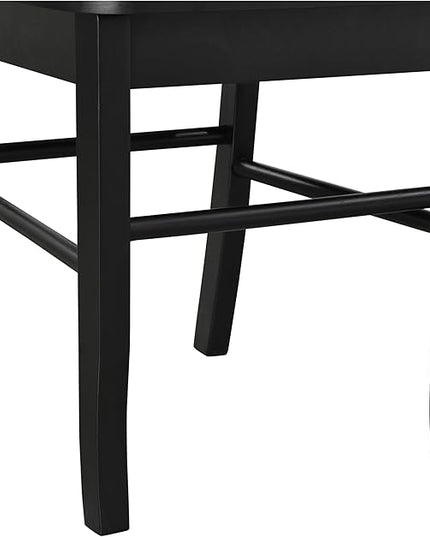 Boraam Shaker 2 Room Side Chairs, Dining Height, Black - LeafyLoom