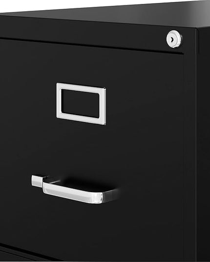 Lorell Fortress Commercial File Cabinet, Black - LeafyLoom