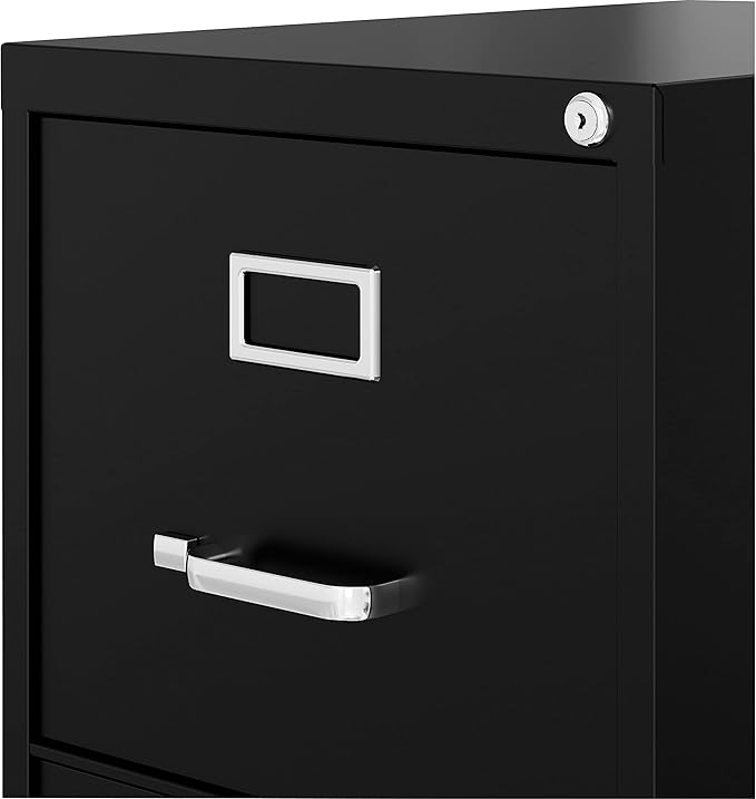 Lorell Fortress Commercial File Cabinet, Black - LeafyLoom