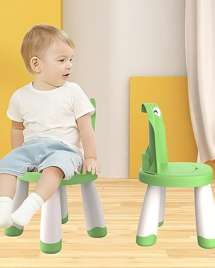 Kids Plastic Chair, Durable and Lightweight Kids Chair,11" H Seat, Indoor or Outdoor Use for Toddlers Boys Girls Birthday Gifts (Green) - LeafyLoom
