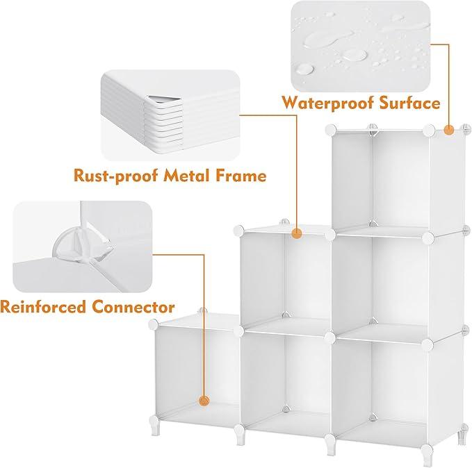 HOMIDEC Book Shelf 16 Cubes Bookcase Bookshelf Cube Storage Organizer Portable Display Bookshelf Kids Bookshelf Book Case for Study Room,Bedroom,Office,Living Room,Closet (47.2x11.8x47.2 inch) - LeafyLoom