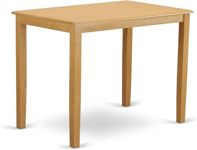 East West Furniture YAPB3-OAK-W 3 Piece Kitchen Counter Height Dining Table Set Contains a Rectangle Dining Room Table and 2 Wooden Seat Chairs, 30x48 Inch, Oak - LeafyLoom