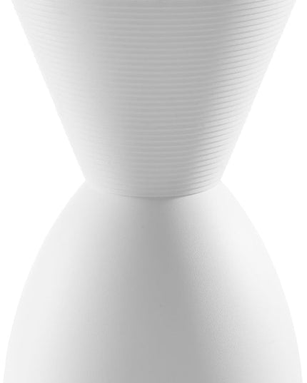 Modway Haste Contemporary Modern Hourglass Accent Stool in White - LeafyLoom