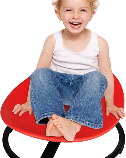 Kids Sensory Swivel Chair, Autism Spinning Chair for Kids Sensory, Sensory Toy Chair, Training Body Coordination, No Assembly Required (Red) - LeafyLoom