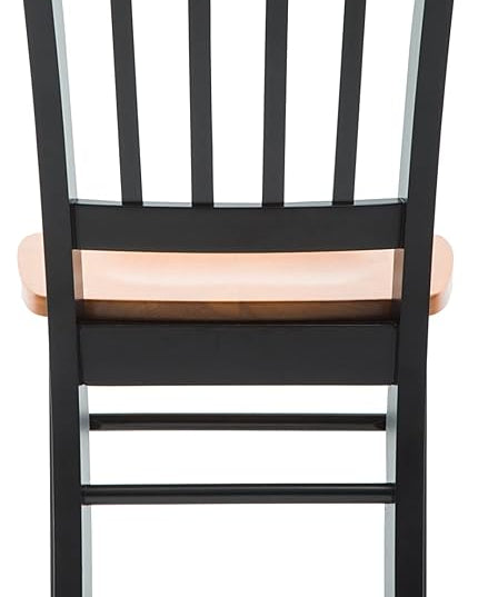Boraam Shaker Chair, Black/Oak, Set of 2 - LeafyLoom