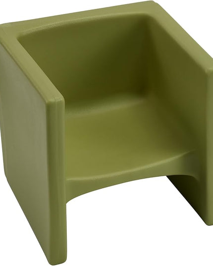 Children's Factory Cube Chair for Kids, Flexible Seating Classroom Furniture for Daycare/Playroom/Homeschool, Indoor/Outdoor Toddler Chair, Fern (CF910-014) - LeafyLoom