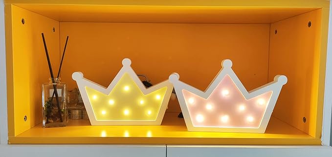 Pink Crown LED Light,Crown Lights Wall Decor,Princess Queen Kings Decoration Sign for Kids Room Home Living Room Bedroom Wedding Birthday Party Christmas - LeafyLoom