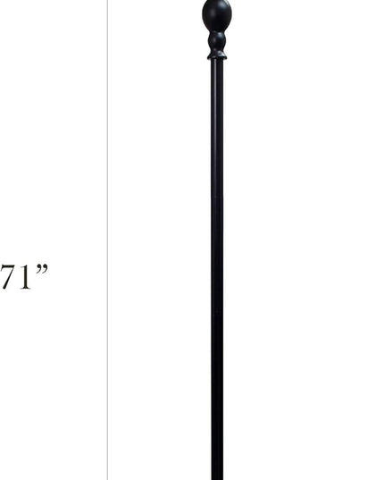 Elegant Designs LF2001-RBW 1 Light Torchiere Floor Lamp with Marbelized White Glass Shade, Restoration Bronze and White - LeafyLoom