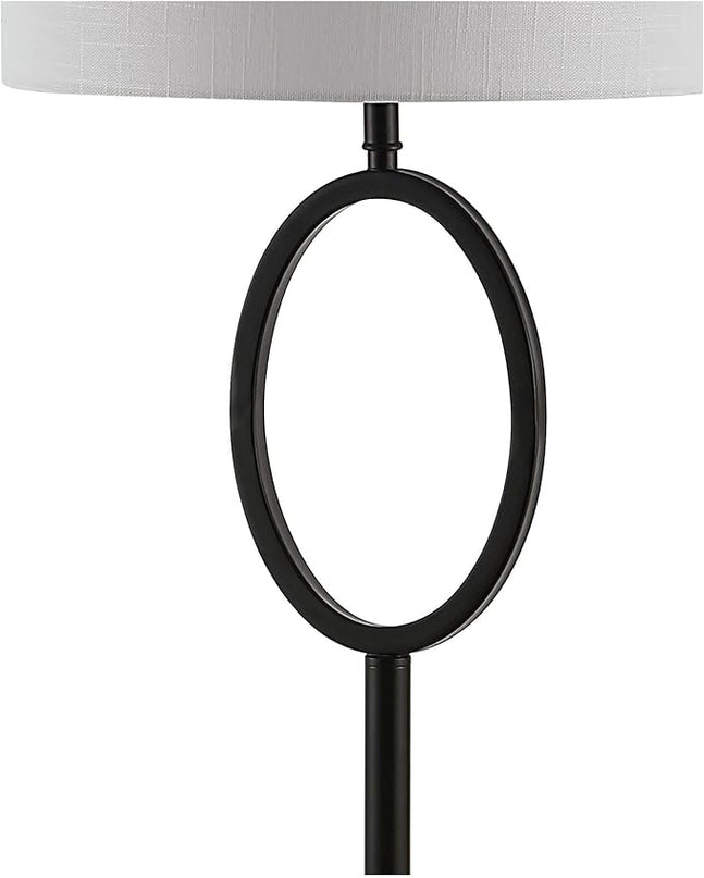 JONATHAN Y JYL1089C April 61" Metal Modern Contemporary LED Floor Lamp, Modern, Contemporary, Glam, Traditional, Office, Living Room, Family Room, Dining Room, Bedroom, Hallway, Foyer, Nickel - LeafyLoom