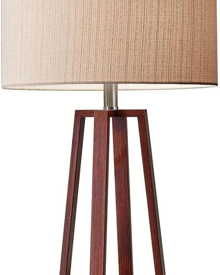 Adesso 1503-15 Quinn Table Lamp, 23.75 in., 150 W Incandescent/CFL, Walnut Birch Wood, 1 Wooden Lamp - LeafyLoom