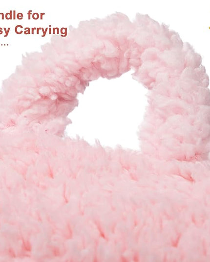 ALIMORDEN Kids Ultra-Soft Snuggle Foam Filled Chair, Toddler Cuddly Sherpa Reading Couch for Boys and Girls, Pink - LeafyLoom