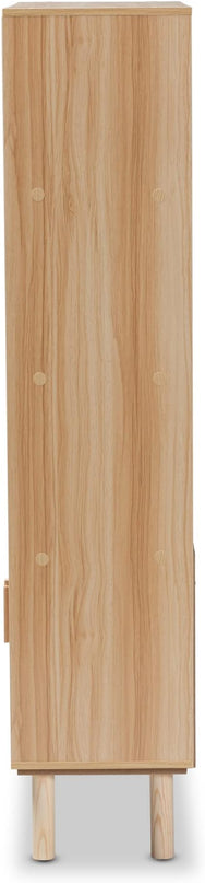 Baxton Studio Faulkner Bookcases, Beige/Natural Brown - LeafyLoom