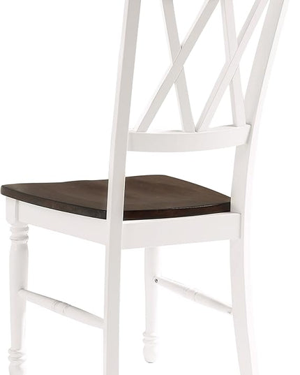 Crosley Furniture Shelby Dining Chairs (Set of 2), Distressed White - LeafyLoom