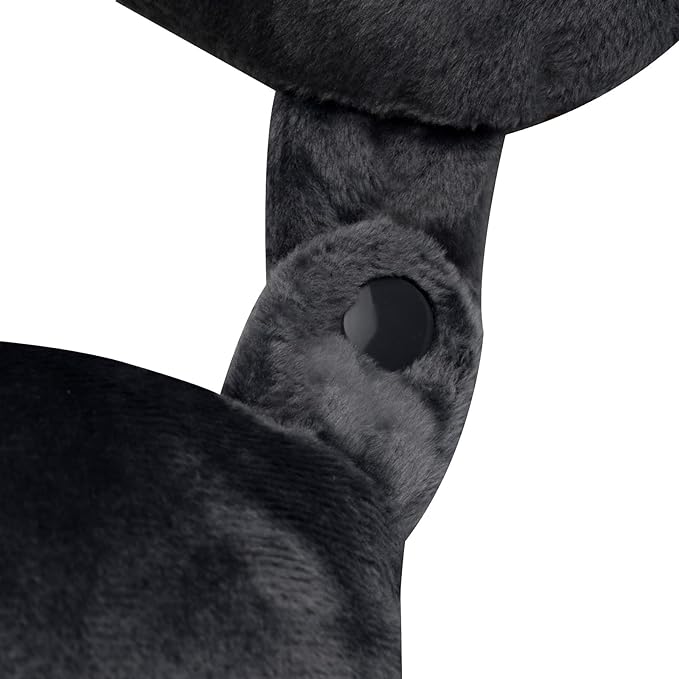 Adult Cozy Soft Microfiber Neck Pillow, Compact, Perfect for Plane or Car Travel, Black - LeafyLoom