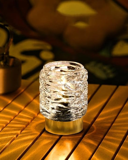 Battery Operated Lamp with Timer,Glass Cordless Lamps with LED Bulb,Decorative Lights for Living Room Bedroom Tabletop Entryway Centerpiece Gift (White) - LeafyLoom