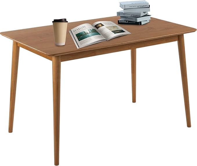 47" Dining Table Kitchen Table Dining Room Table Small Kitchen Table for Small Spaces Table Modern Home Furniture Dinner Table Rectangular (Natural) - LeafyLoom