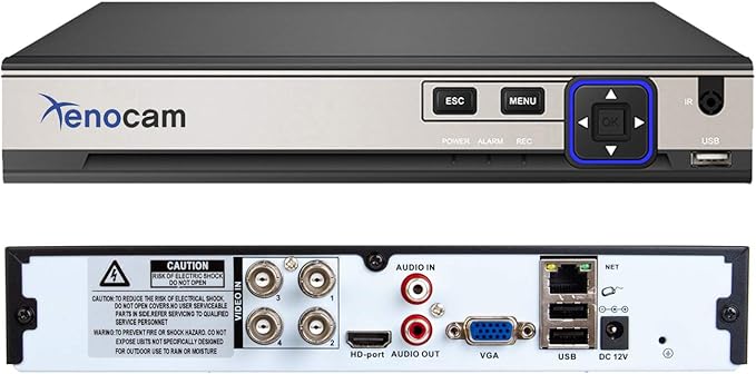 4CH 5M-N/1080N Full High Definition Hybrid for AHD/TVI/CVI/Analog/IP DVR H.265 CCTV Video Recorder P2P Remote Phone Monitoring for Home Security Surveillance System Camera (NO HDD)… XENOCAM