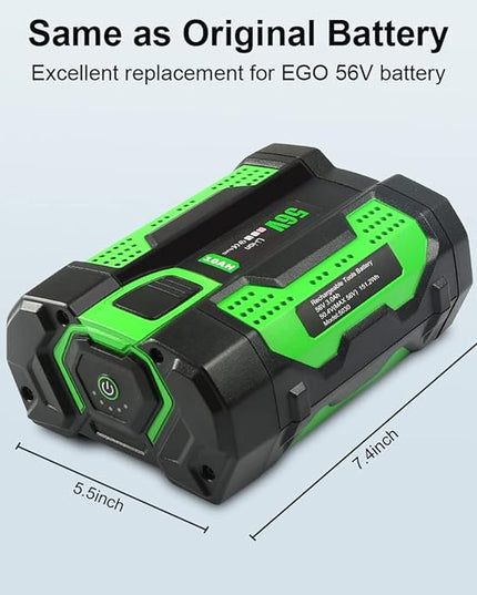 3.0Ah 56V Replacement for EGO 56V BA2800 Battery, Compatible with EGO 56 Volt Power Tools LB6504/LB5804/LB6003/LB5302/SNT2114 Leaf Blower, Lawn Mower and Snow Blower, Black - LeafyLoom