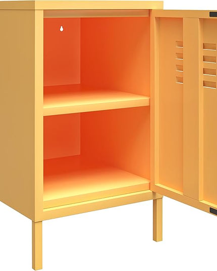 Novogratz Cache Metal Locker, Yellow End Table - LeafyLoom