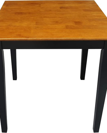 IC International Concepts Dining Table, FURNITURE, Black/Cherry - LeafyLoom