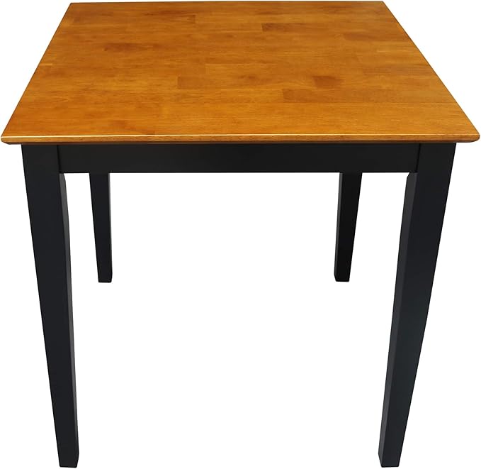 IC International Concepts Dining Table, FURNITURE, Black/Cherry - LeafyLoom