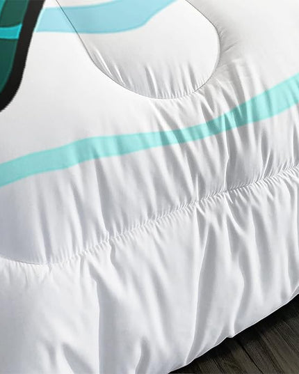 CVHOUSE Sea Turtle Bedding Set,Sea Turtle Comforter Twin,Ocean Bohemia Comforter Set for Boys Kids Girls,Ocean Quilt Set with 1 Comforter and 2 Pillow Cases - LeafyLoom