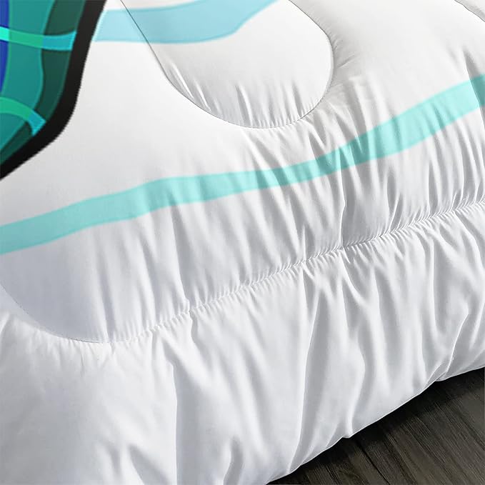 CVHOUSE Sea Turtle Bedding Set,Sea Turtle Comforter Twin,Ocean Bohemia Comforter Set for Boys Kids Girls,Ocean Quilt Set with 1 Comforter and 2 Pillow Cases - LeafyLoom