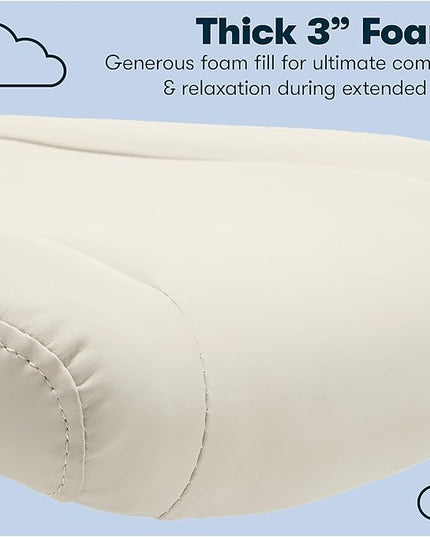 Serta Essential Armless Desk Chair Small TaskChair with Wheels, Breathable Mesh Back, SertaQuality Foam Cushion Seat for Comfort, Functional, Lightweight and Versatile, Task, Cream White - LeafyLoom