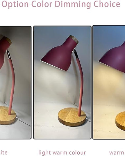 Himmel Desk Lamp, Adjustable Metal Table Lamp, Children's Table Lamp for Bedroom, Living Room, E27 Socket Reading Next to Lamp (White) - LeafyLoom