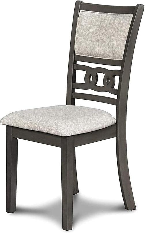 New Classic Furniture Gia Drop Leaf Dining Table with Two Chairs, 42-Inch, Gray - LeafyLoom